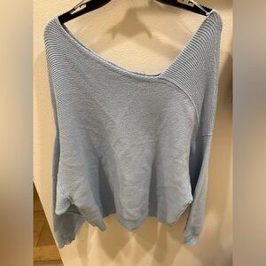Brand new free people baby blue oversize sweater knitwear size L